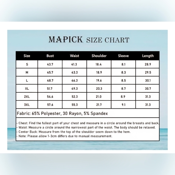 MAPICK Men's Casual Beach Button Down #862 - Picture 9 of 9